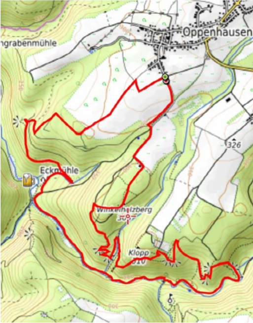 Karte Ehrbachklamm